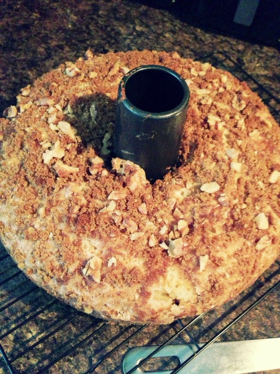 Let it cool for 10-15 minutes before removing from pan and then set on a cooling rack.