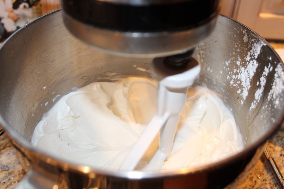 Let it mix until it becomes thicker and creamier