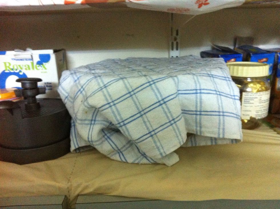 Let it rest in a fairly warm place for 36 hours!! I let it sit in my pantry. Yes 36 hours is a lot of time but you really want the yeast to ferment and get "sour"! Alton says 19 hours, I say 36! Lol