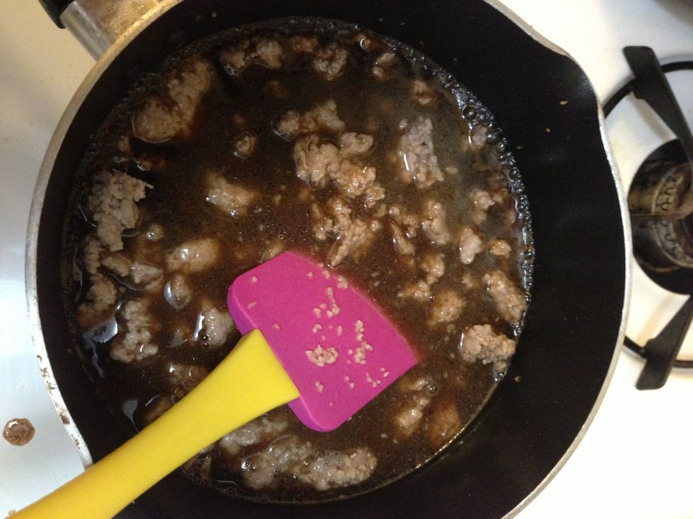 Let it simmer in medium heat for around 45 min to 1 hour. I add boil egg in it. Then add crushed shallot in the mixture.