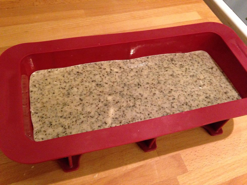 Let it sit for a minimum of 3 hours! Once it's solidified, go ahead and pop it out of the mould and cut it up! I like to cut mine the width of a butter knife.