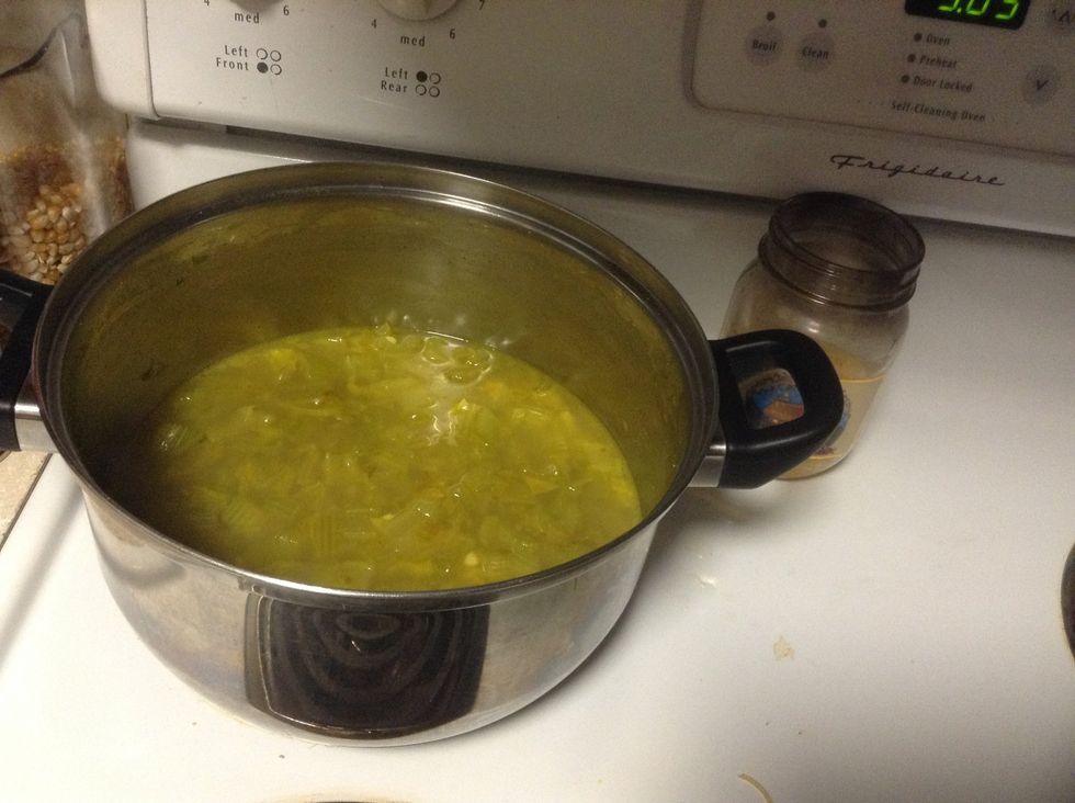 Let it sit on the back burner to cool for a bit