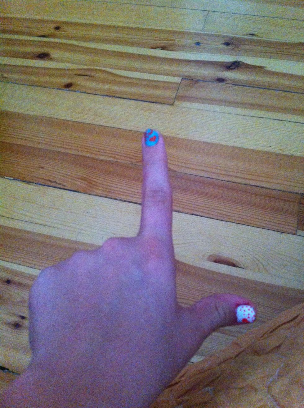 Let's call this finger next to the finger A, B