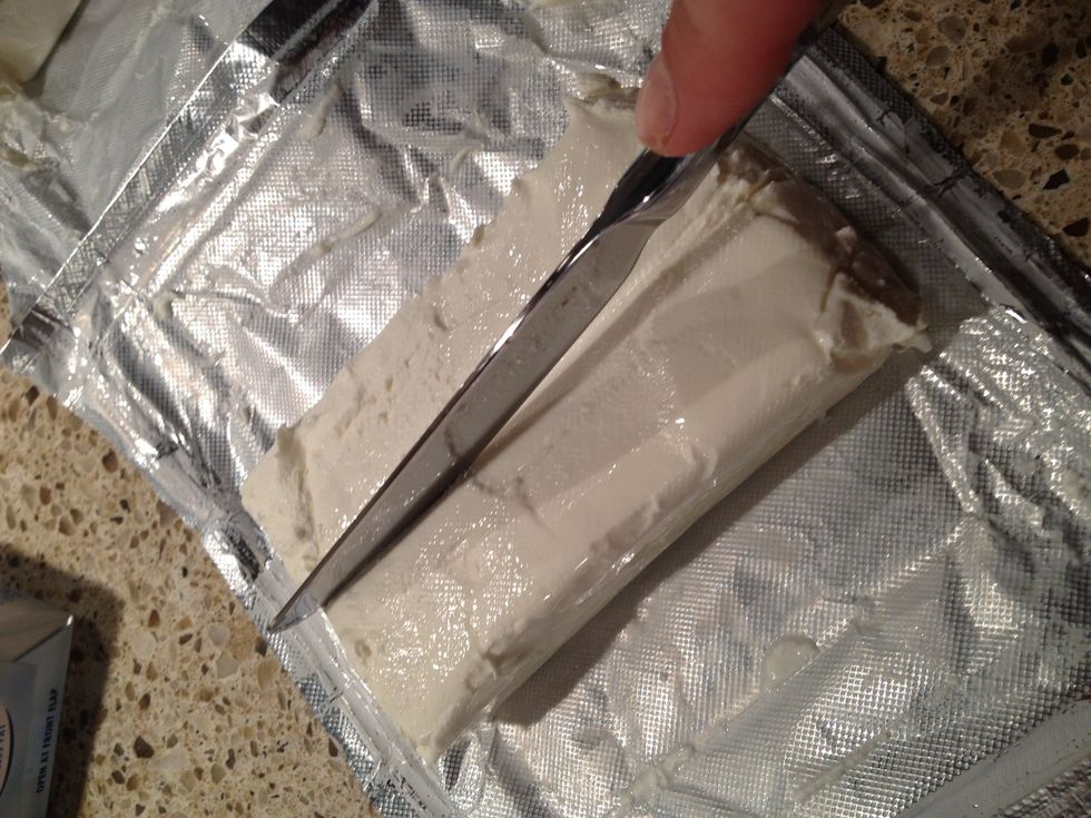 Let's cube it! Slice the block down the middle.