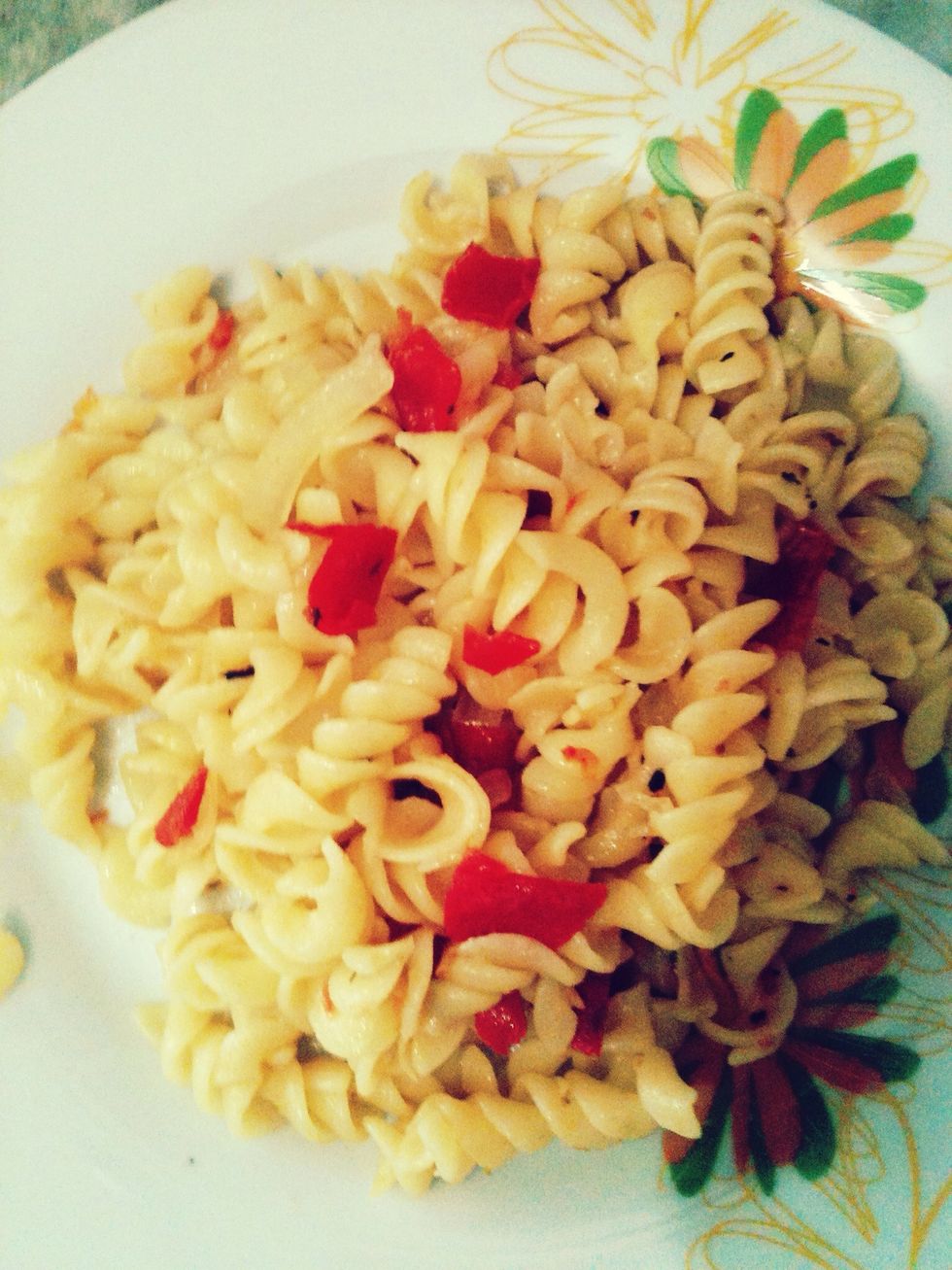 Let's eat! You can add Parmesan cheese if you like it