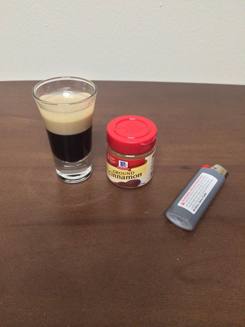 Let's now grab our Cinnamon and Lighter. On this step, please use EXTREME CAUTION when dealing with fire.