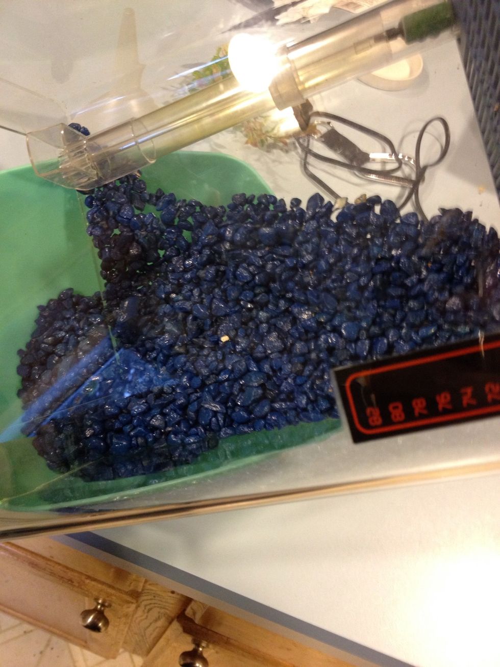 Let's remove this icky blue rock.