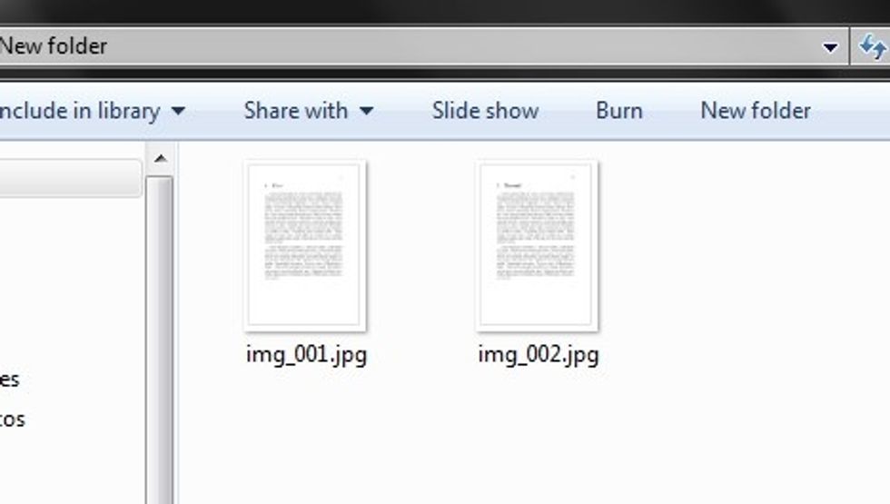 Let's say that I just scanned two pages of text and now I have two image files in JPG format