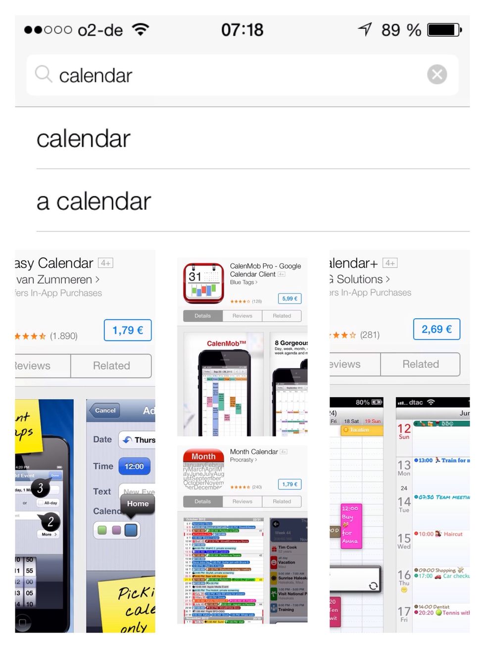Let's say you want to have a look at alternative calendar apps... There will be many options and some huge price tags.