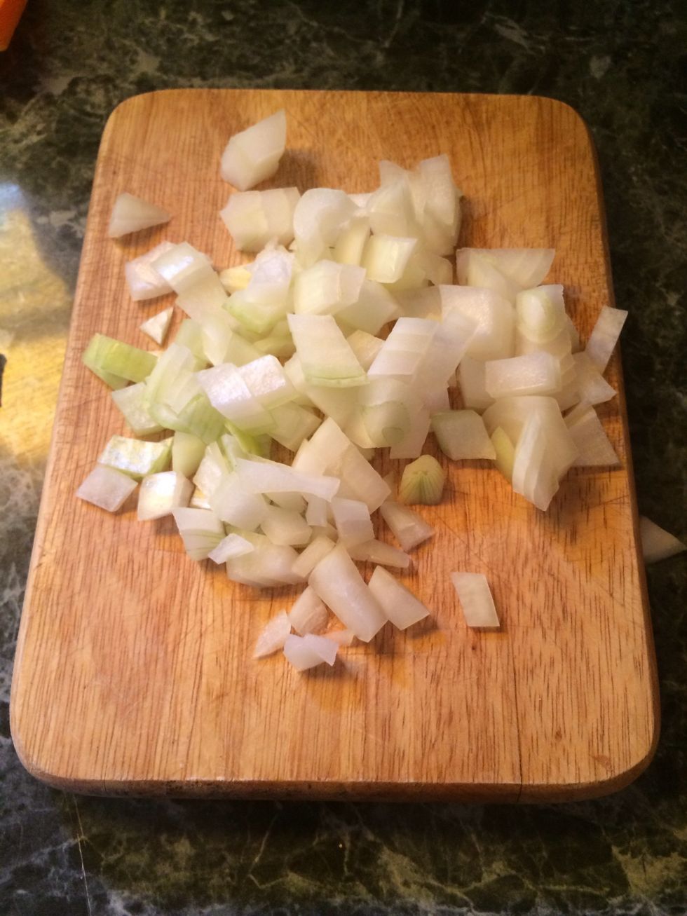 Let's start by chopping our onion