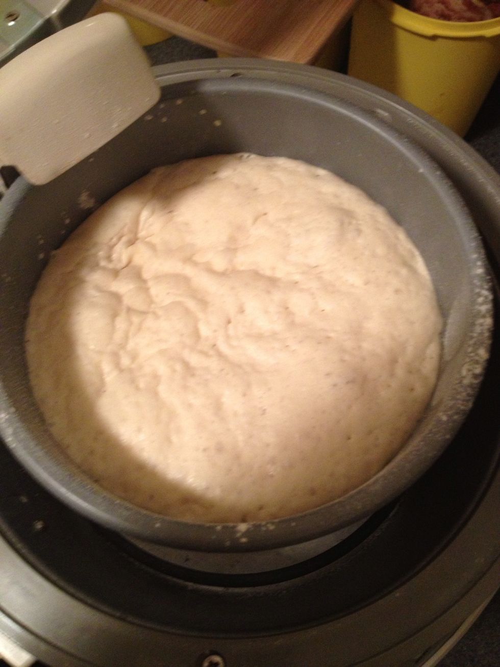 Let sit for an hour and a half to rise