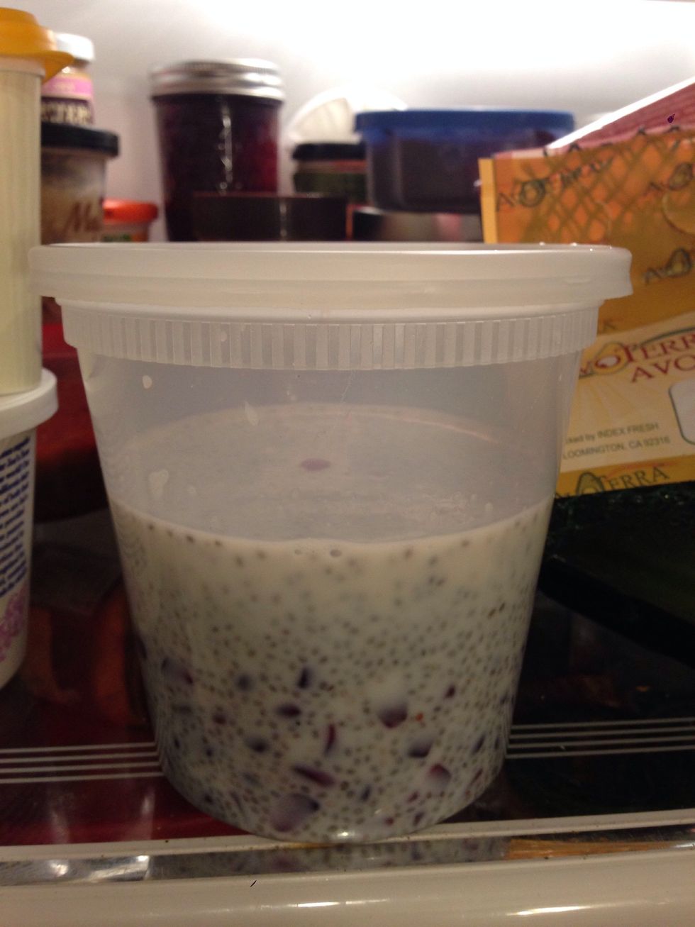 Let sit in fridge overnight.