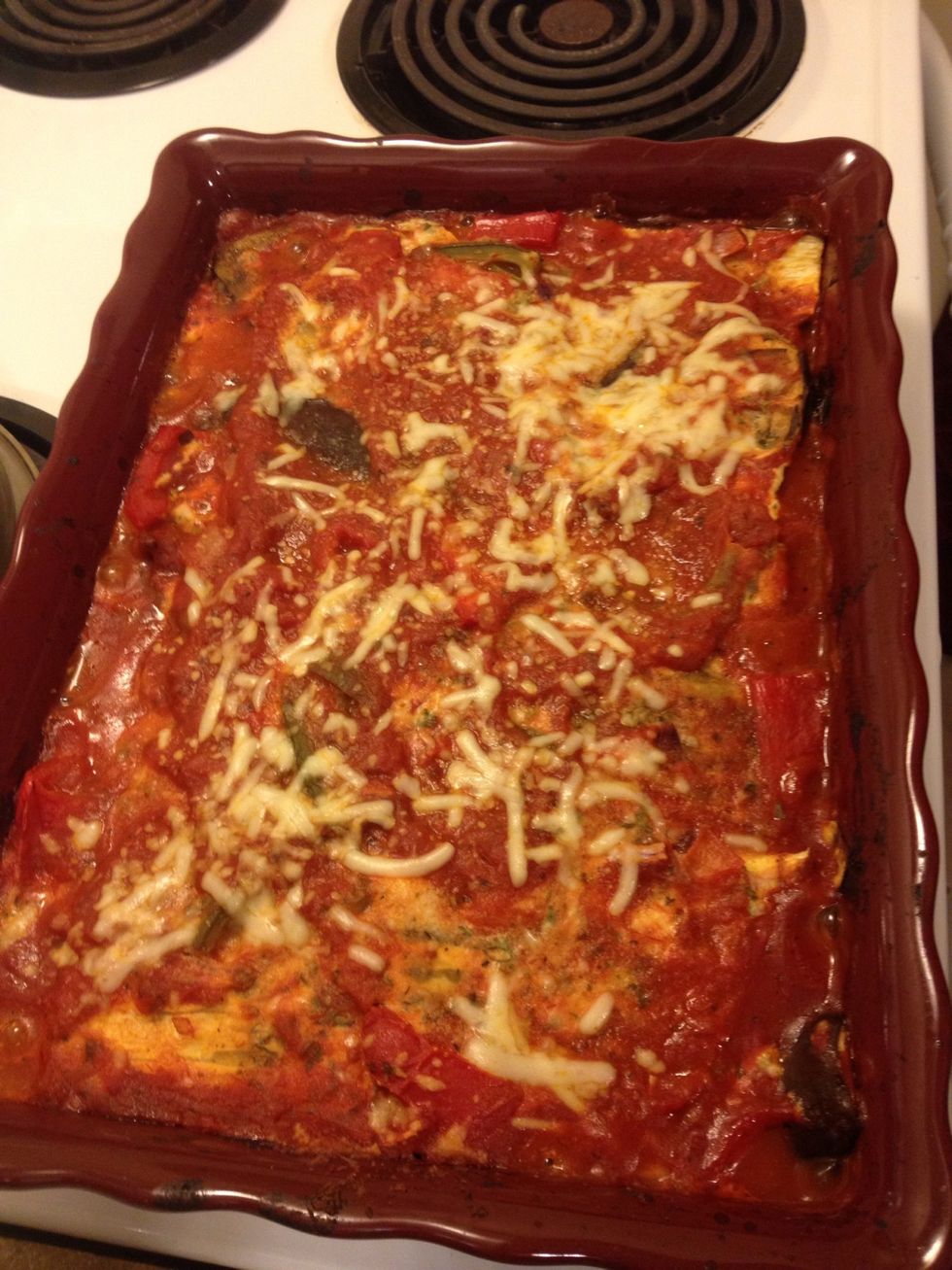 Let sit ten mins and cut into 8 servings