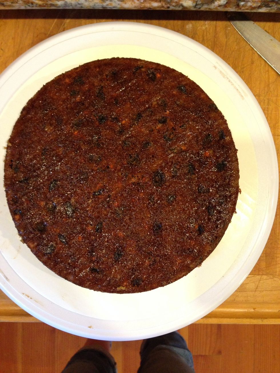 Let stand until completely cool, and then carefully place on your cake board, or plate.