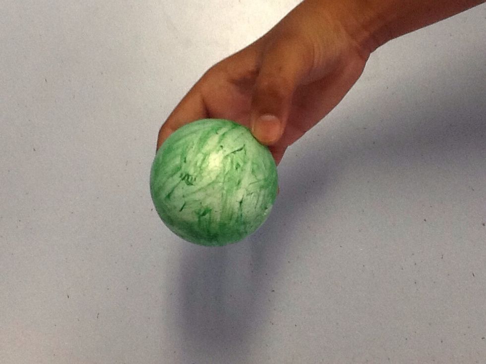 Let the ball dry.