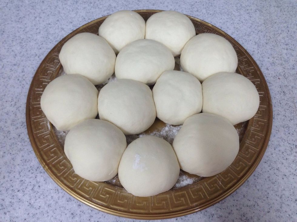 Let the balls rest to become double in size .