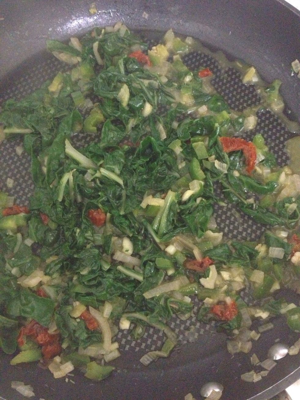 Let the broth evaporate a bit... Five minutes or so.