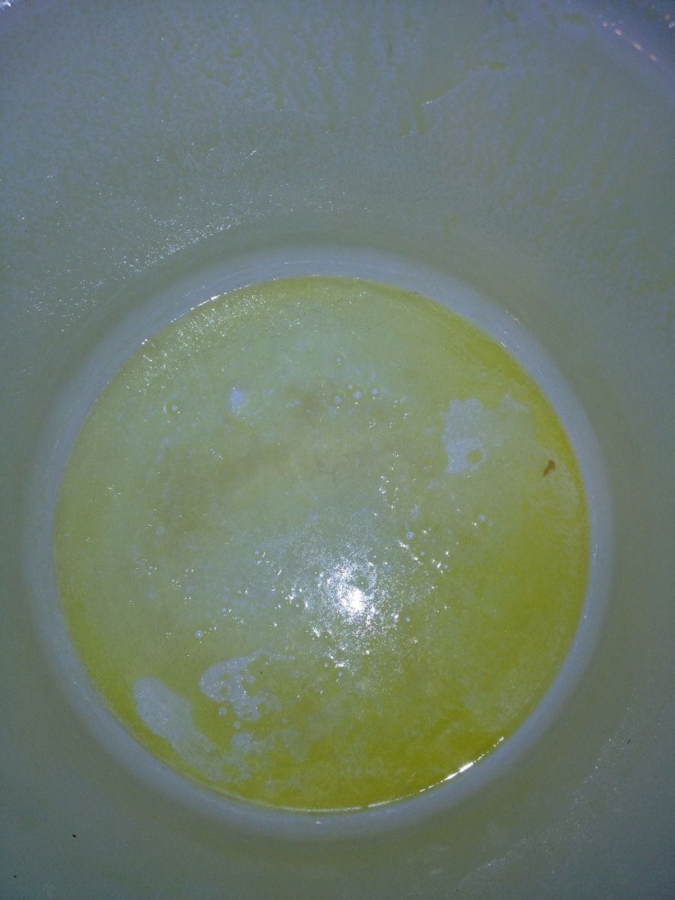 Let the butter melt completely over medium heat.