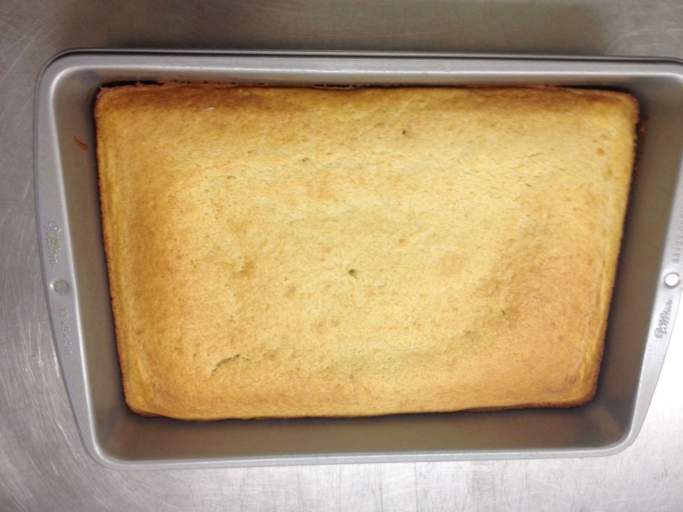 Let the cake Cool for and 1 hour