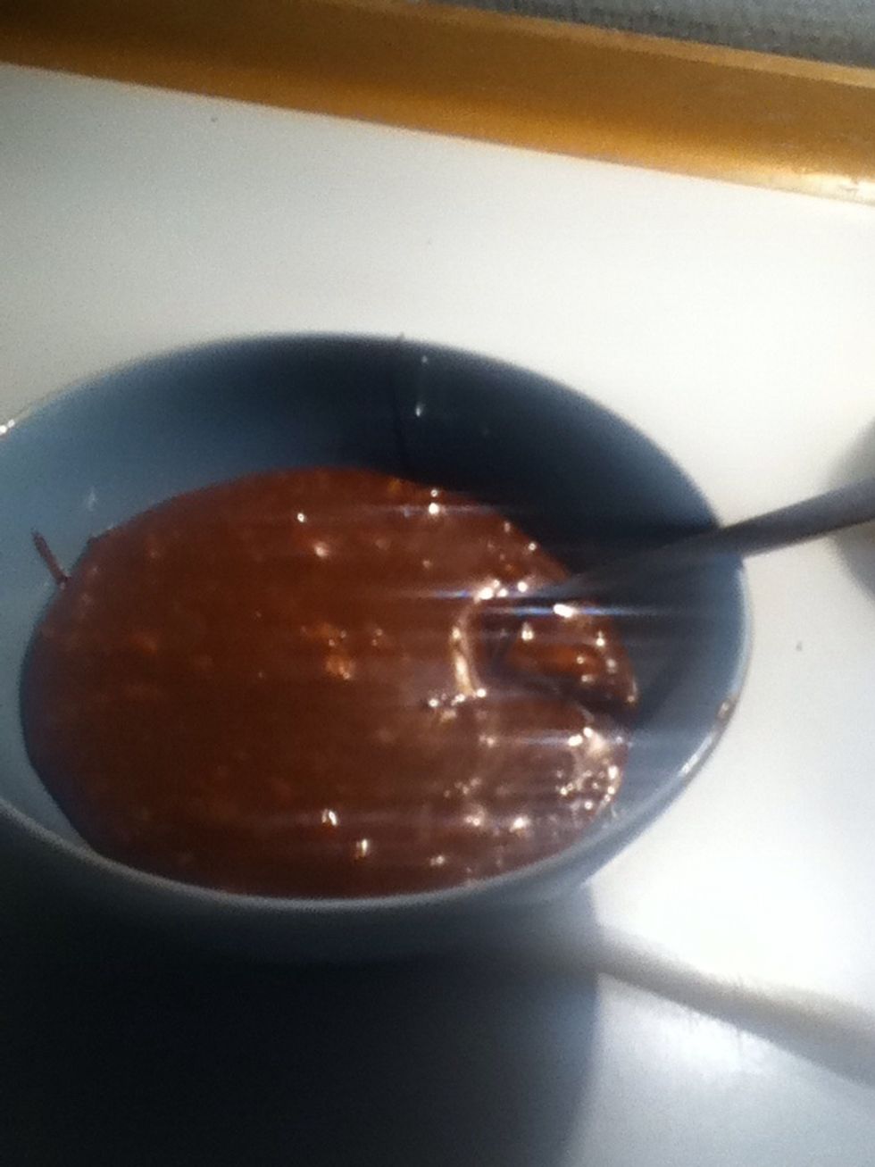 Let the chocolate melt and pour it into a bowl.