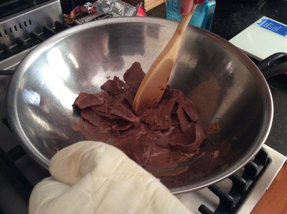 Let the chocolate melt