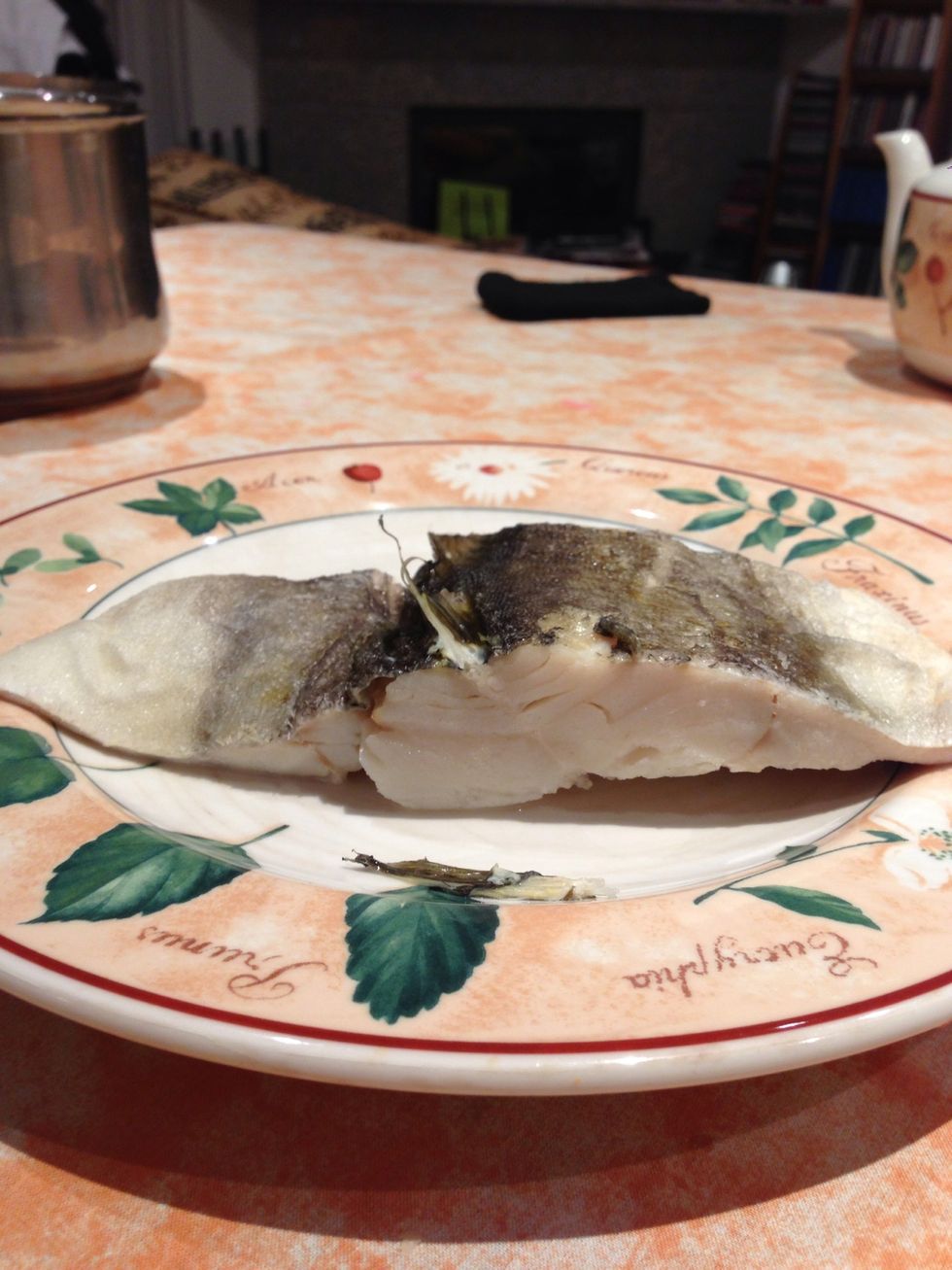 Let the codfish cool for a bit and get ready to get your hands dirty