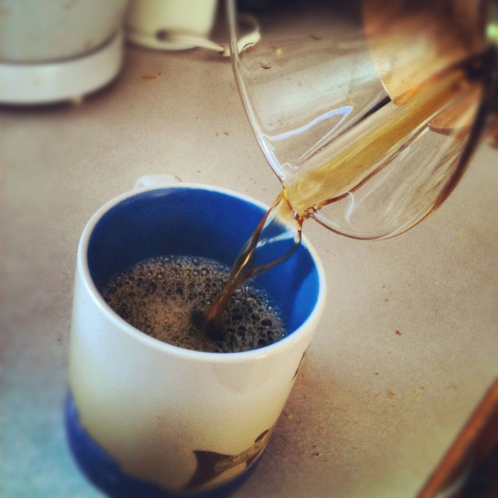 Let the coffee sit for 12 hours so that it releases the CO2 gas still left from roasting. Go ahead... Brew some of that hard earned, incredibly fresh coffee. You deserve it. Sharing is optional.