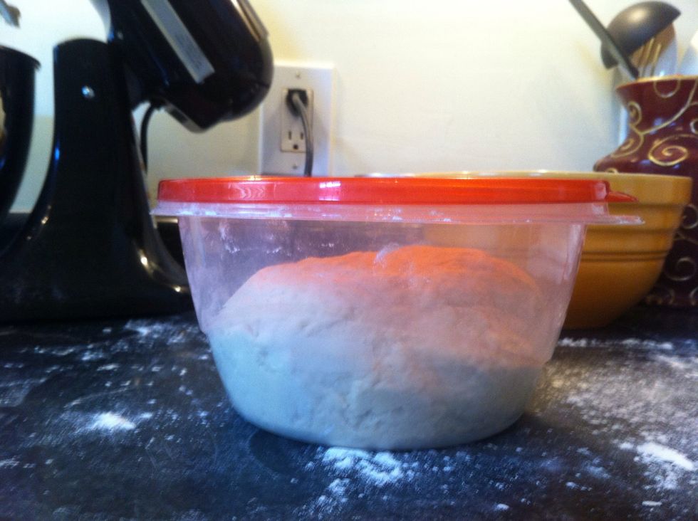 Let the dough sit at room temperature for about two hours.