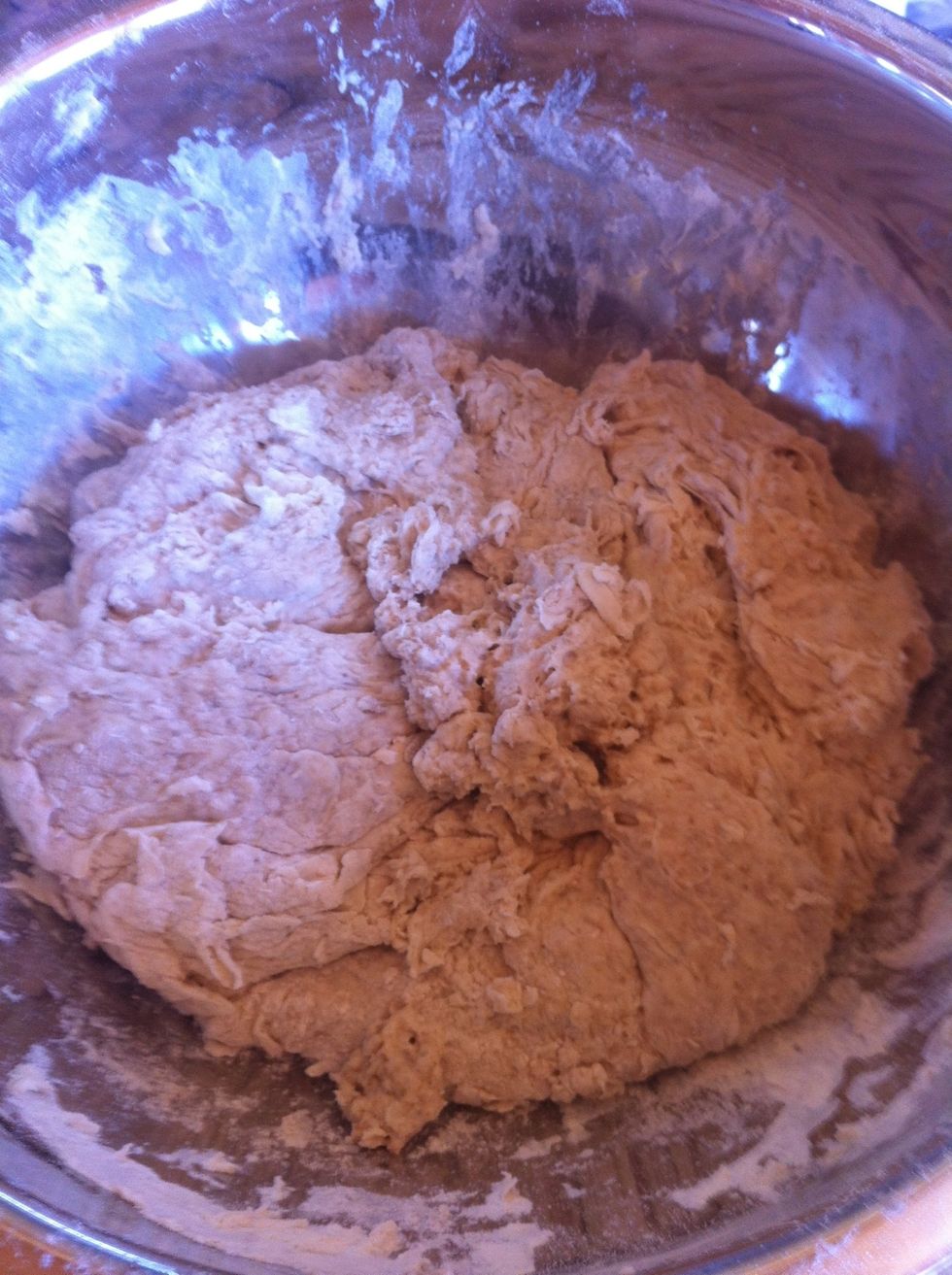 Let the dough sit for twenty minutes.
