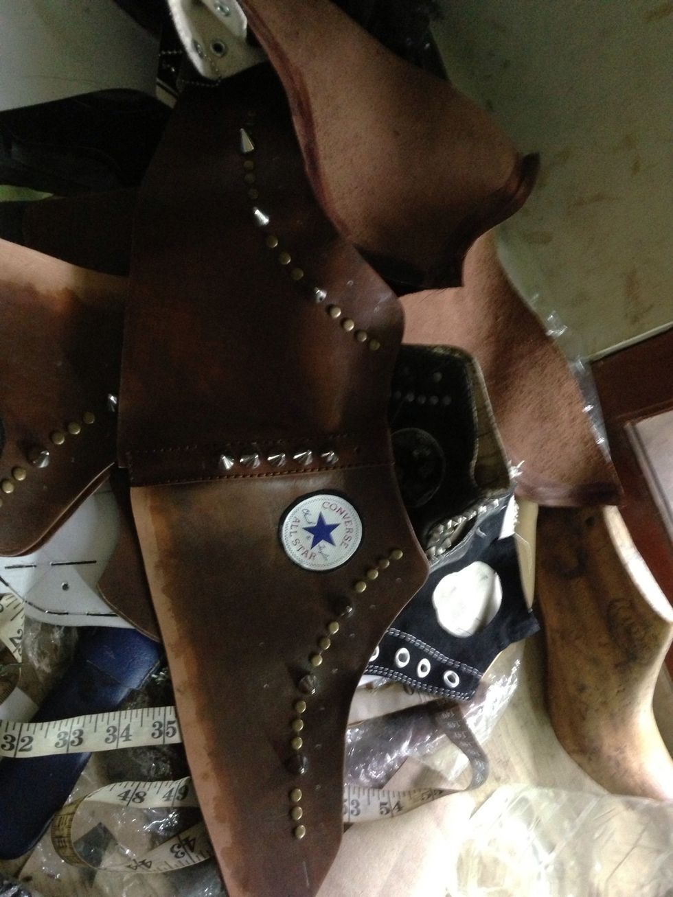 Let the glue half dry..