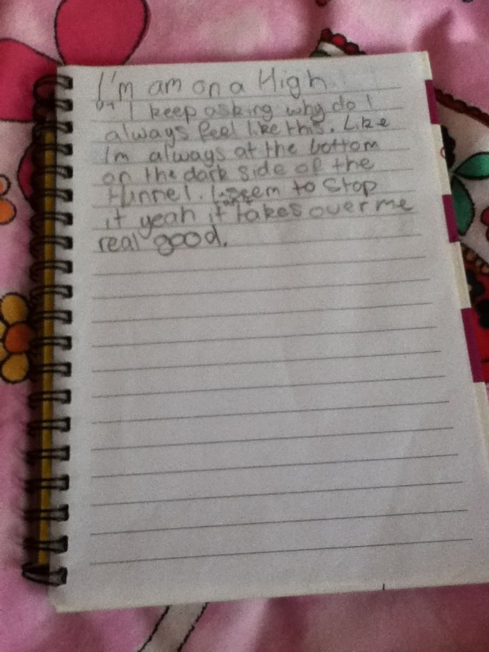 Let the lyrics tell the story. The 1st verse should be about what you feel like.