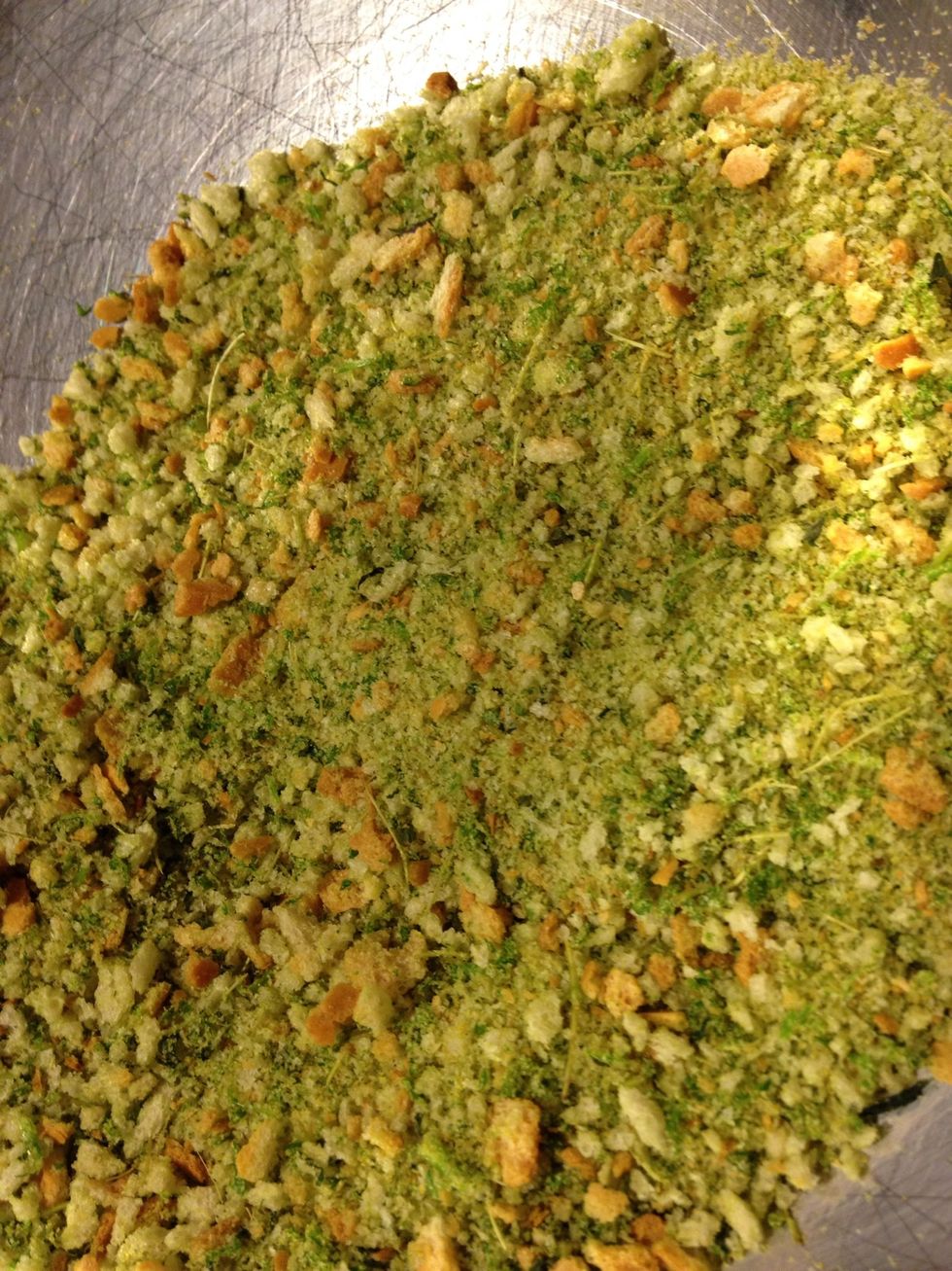 Let the mixer go about 1 min and add the mixture to bolw.