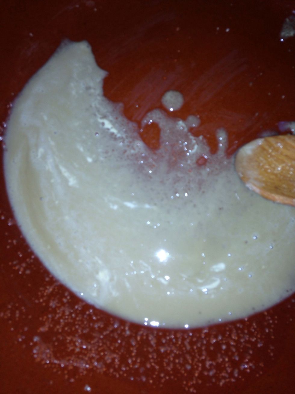 Let the sugar and yeast rest till the yeast is activated. When foam or bubbles appear on the surface