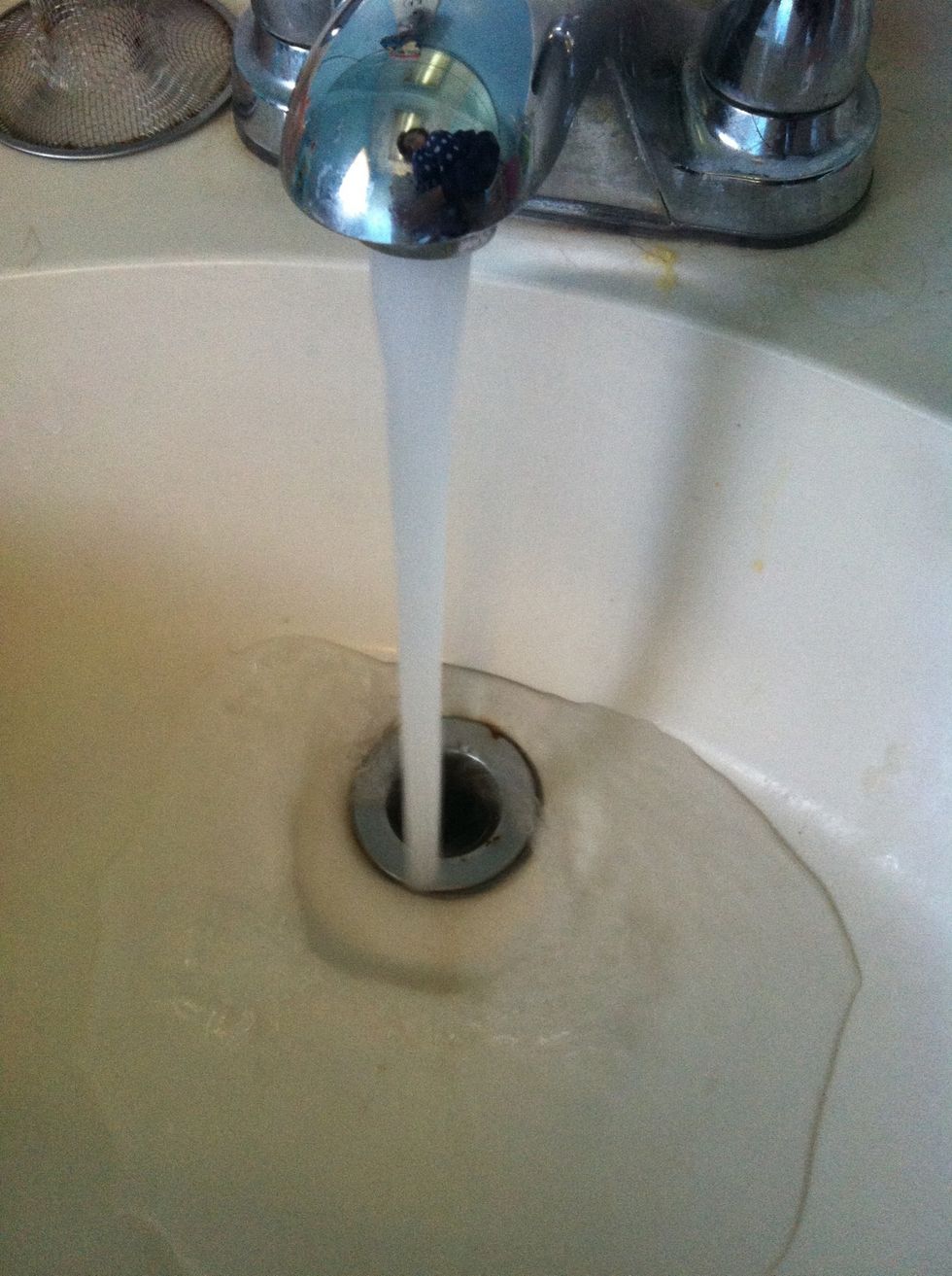 Let the water get steamy hot.