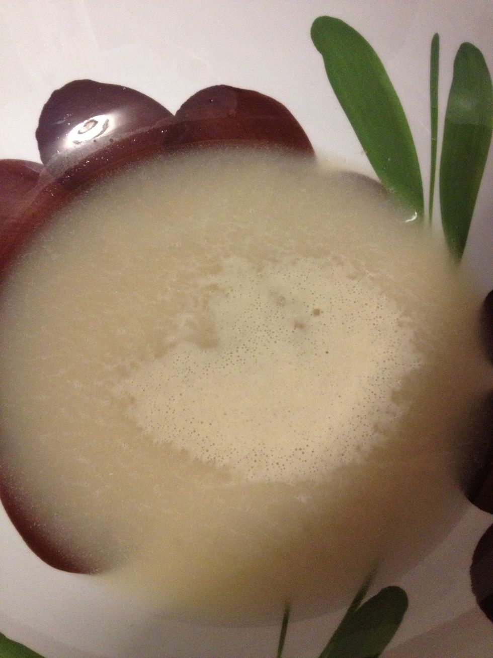 Let the yeast rest for 5 to 10 minutes.