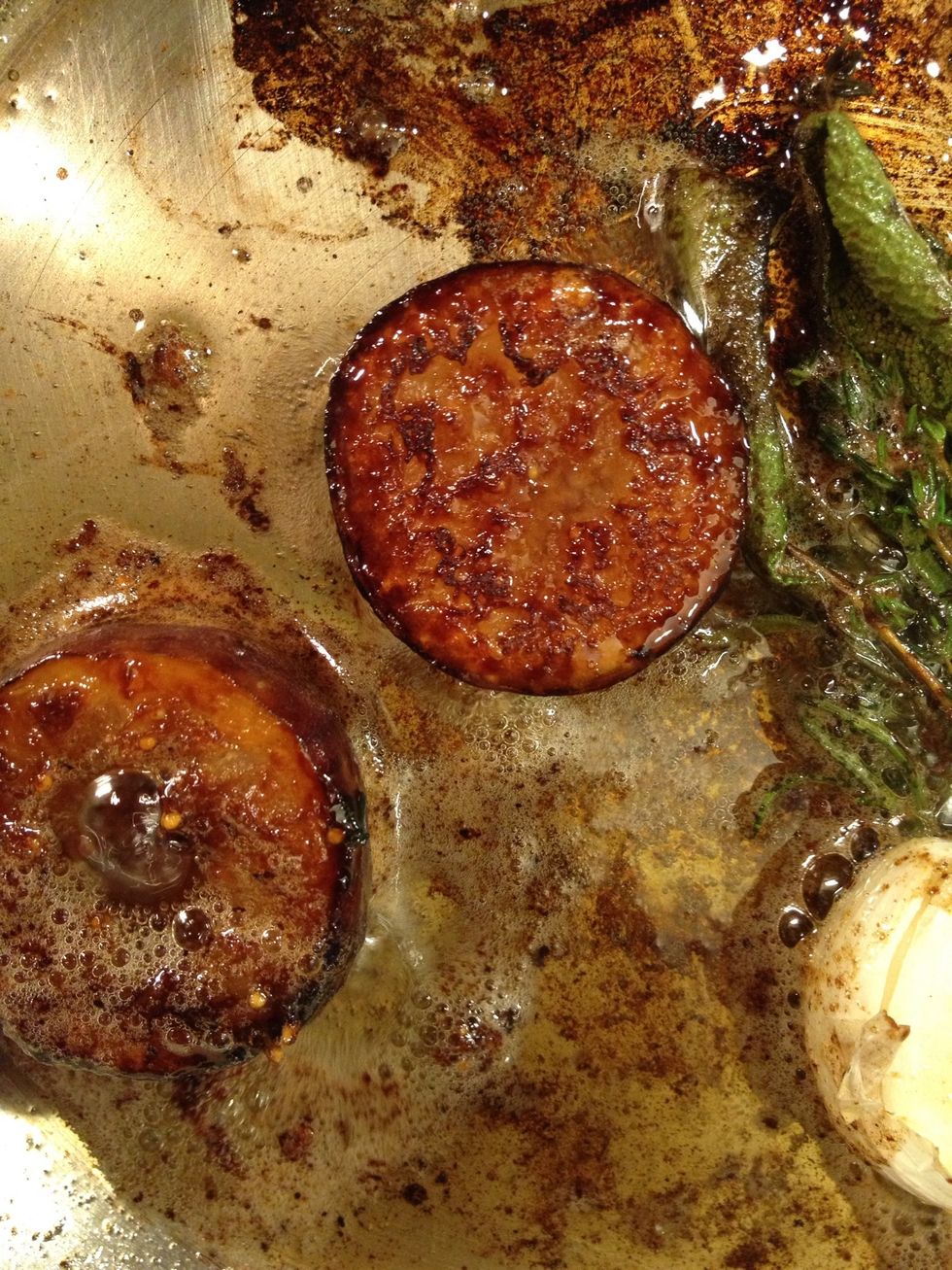 Let them cook for a one minute or so. The heat should be on minimum by now.