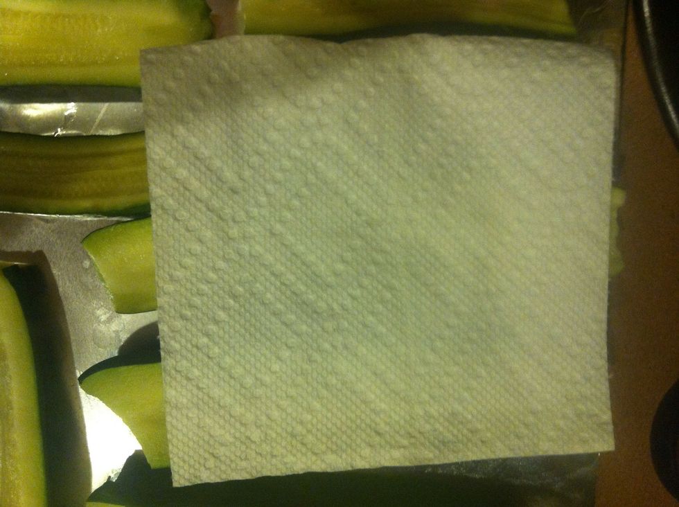 Let them cool down first then use a napkin to get the ride of the access water. Be carful it may be hot \u27a1