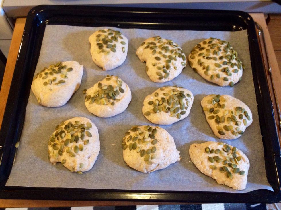 Let them ferment another 30 minutes under a towel.