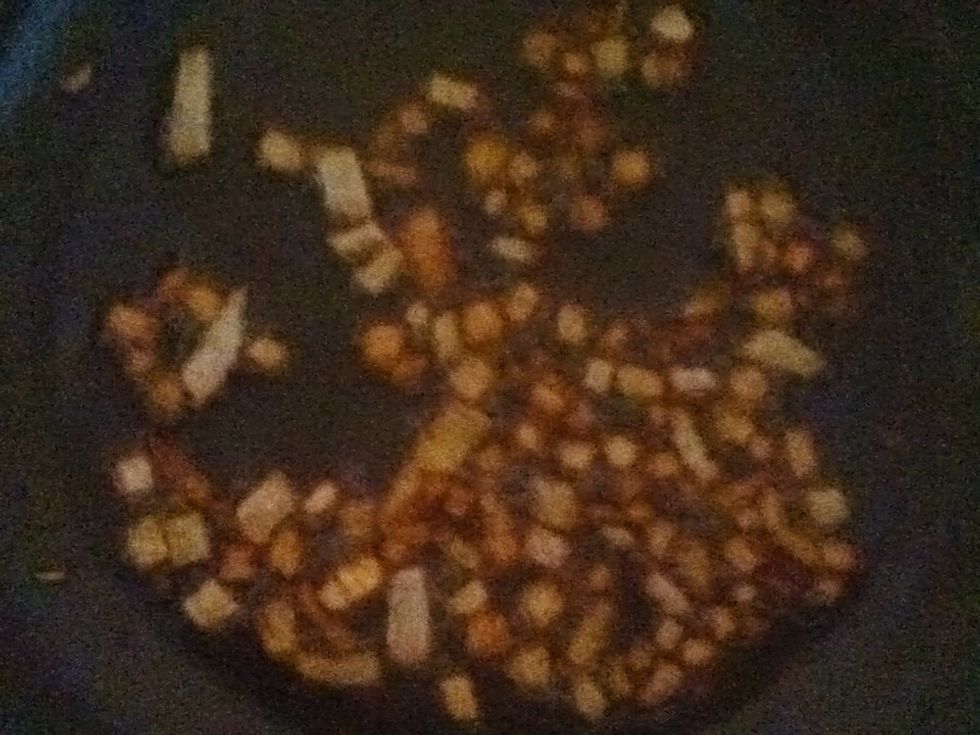 Let them get to a golden-brown color like so.