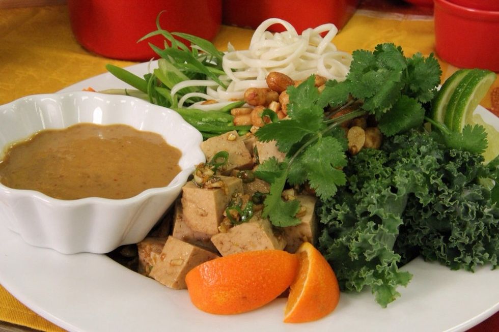 Let tofu marinate for 1 hour to overnight and combine with your favorite ingredients like this Bright and Fresh Udon Noodle Salad. View recipe at http://pcc.coop/XfasAj