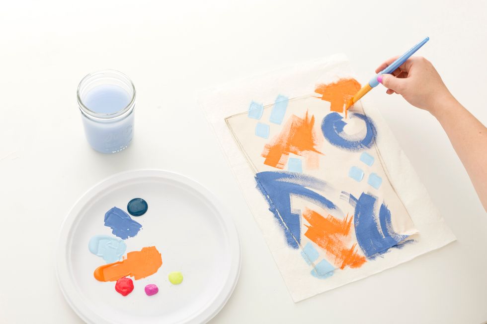 Let your painted panel dry for about an hour and then you\u2019re ready for the next step! To really personalize this for your bestie, think about their favorite colors and patterns.