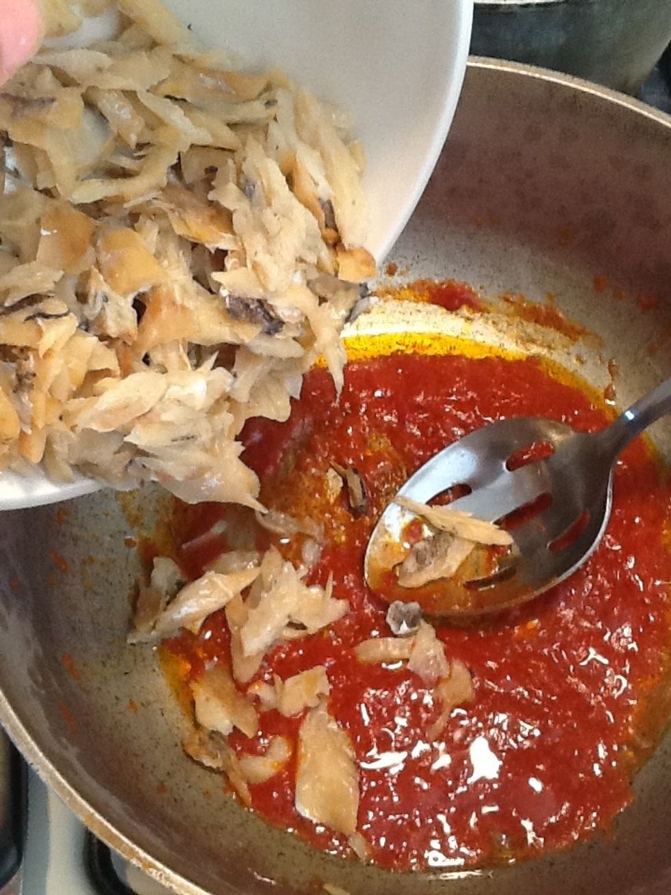 Lets add the codfish now.