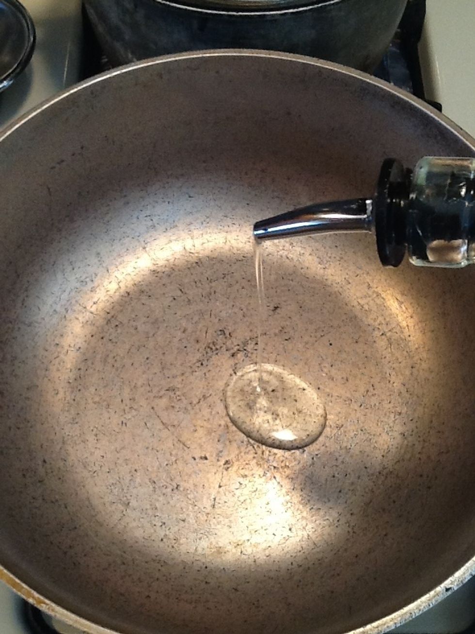 Lets get cooking I say!!  In a pan over medium heat , add the oil.