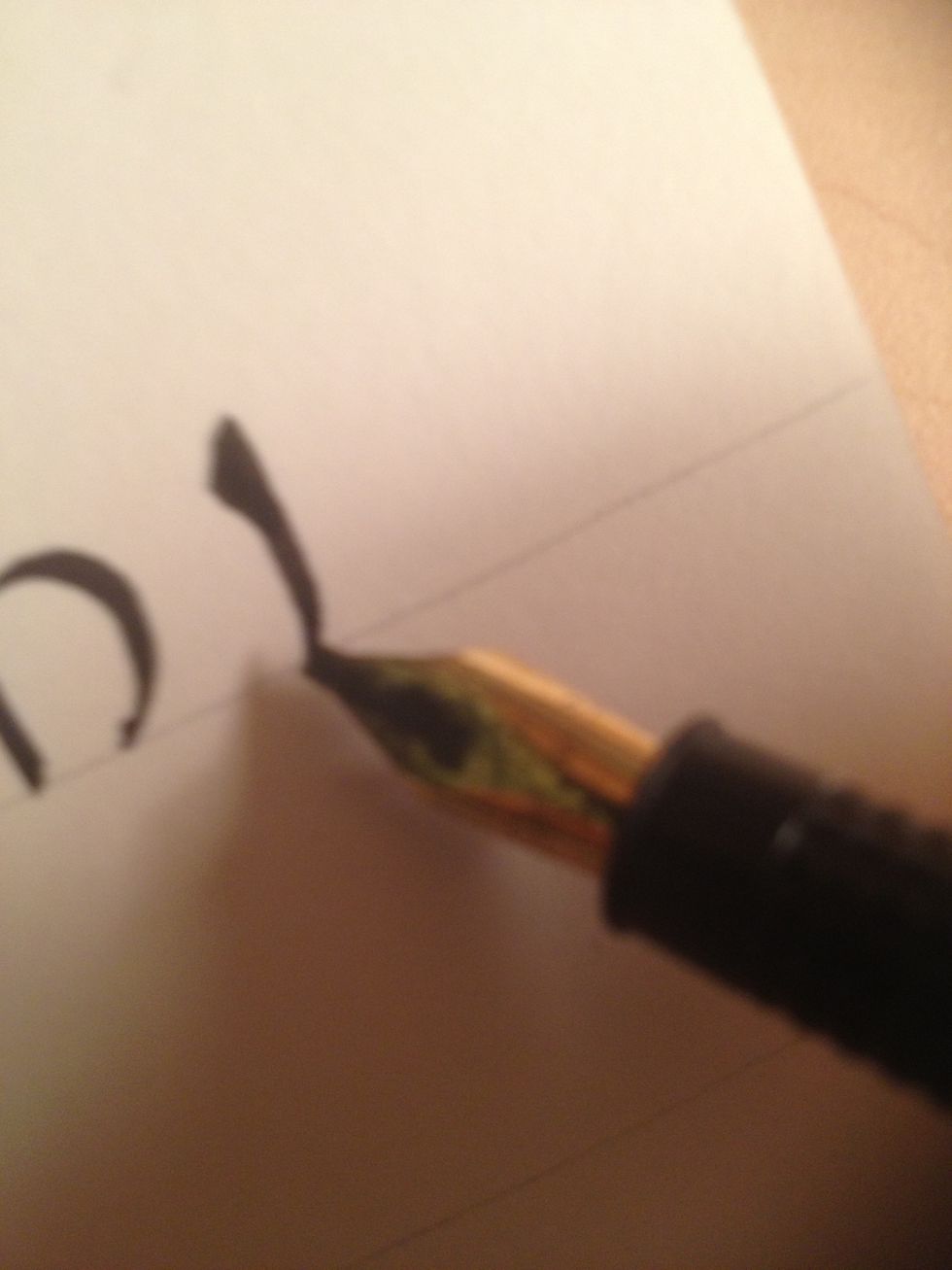 Letter I is very simple. Make a trunk with triangle embellishment, and a slight "j" curve at the bottom.