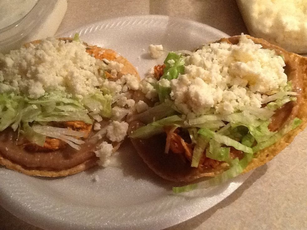 Lettuce and Mexican cheese then add
