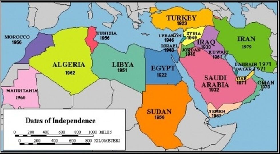 Libia, Algeria, Egipto, Mauritania, Marocco, Tunisia, Sud\u00e1n, Israel, Jord\u00e1n, Siria, L\u00edbano, Arabia Saudita, Yemen, Om\u00e1n, Quatar, Turqu\u00eda, Ir\u00e1n, Irak.