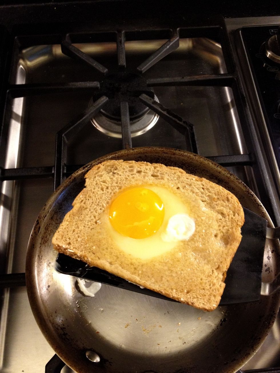 Lift it up using a spatula or your hands