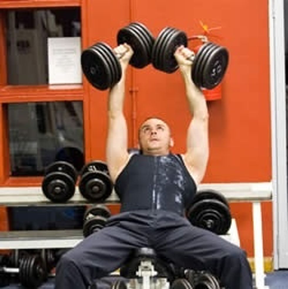 Lift weights to tone your newly developed muscles