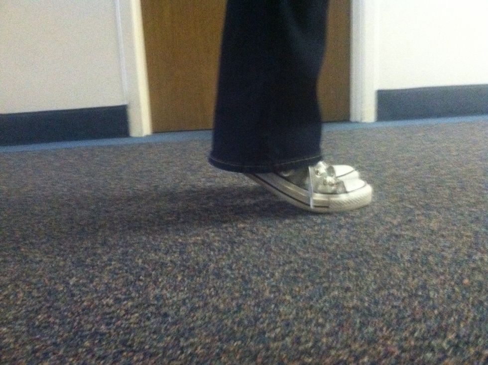 Lift your heels off the ground as a prep.