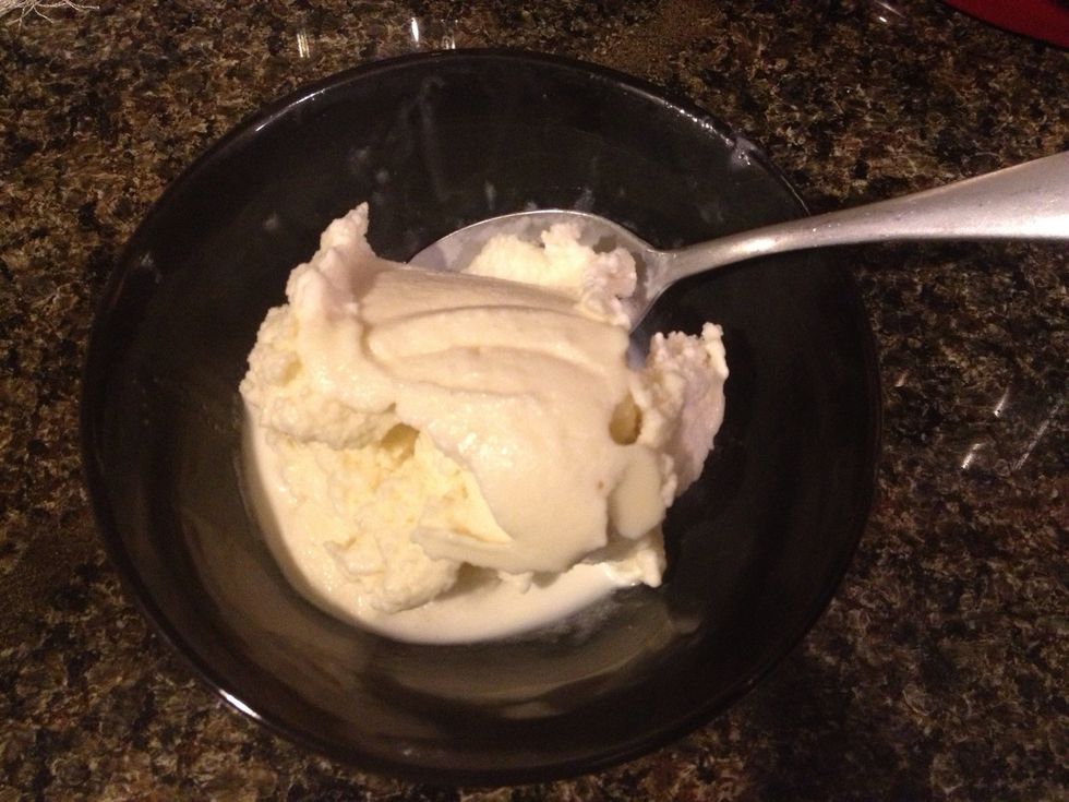 Light coconut flavor Vanilla bean lactose free ice cream